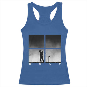 Gift For Sports Lover Racerback Tank Top Retro Golf Silhouette Art TS12 Royal Blue Print Your Wear