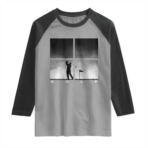 Gift For Sports Lover Raglan Shirt Retro Golf Silhouette Art TS12 Sport Gray Black Print Your Wear