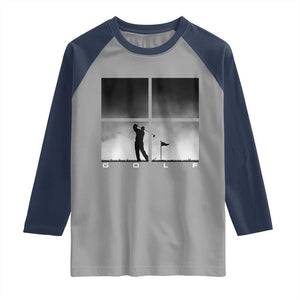 Gift For Sports Lover Raglan Shirt Retro Golf Silhouette Art TS12 Sport Gray Navy Print Your Wear
