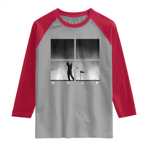 Gift For Sports Lover Raglan Shirt Retro Golf Silhouette Art TS12 Sport Gray Red Print Your Wear