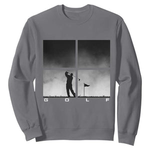 Gift For Sports Lover Sweatshirt Retro Golf Silhouette Art TS12 Charcoal Print Your Wear