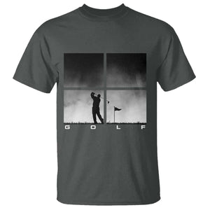 Gift For Sports Lover T Shirt Retro Golf Silhouette Art TS12 Dark Heather Print Your Wear