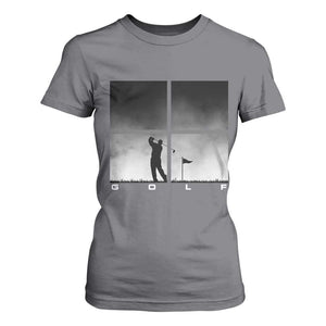 Gift For Sports Lover T Shirt For Women Retro Golf Silhouette Art TS12 Charcoal Print Your Wear