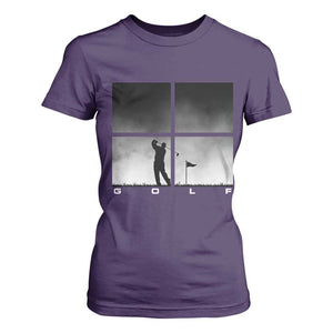 Gift For Sports Lover T Shirt For Women Retro Golf Silhouette Art TS12 Purple Print Your Wear