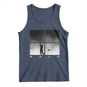 Gift For Sports Lover Tank Top Retro Golf Silhouette Art TS12 Navy Print Your Wear