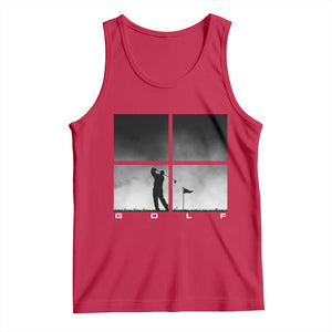 Gift For Sports Lover Tank Top Retro Golf Silhouette Art TS12 Red Print Your Wear