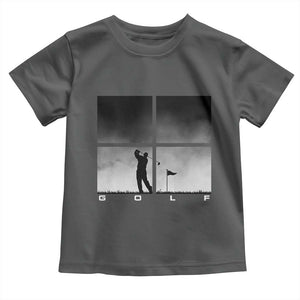 Gift For Sports Lover Toddler T Shirt Retro Golf Silhouette Art TS12 Dark Heather Print Your Wear