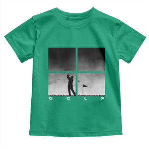 Gift For Sports Lover Toddler T Shirt Retro Golf Silhouette Art TS12 Irish Green Print Your Wear