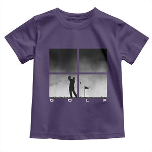 Gift For Sports Lover Toddler T Shirt Retro Golf Silhouette Art TS12 Purple Print Your Wear