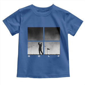 Gift For Sports Lover Toddler T Shirt Retro Golf Silhouette Art TS12 Royal Blue Print Your Wear