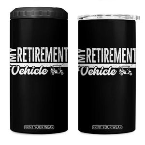 My Retirement Vehicle Golf Cart 4 in 1 Can Cooler Tumbler Funny Retired Plan TS12 One Size: 16 oz Black Print Your Wear