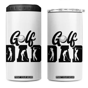 Golf Dad 4 in 1 Can Cooler Tumbler Gift For Sport Lover TS12 One Size: 16 oz White Print Your Wear