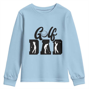 Golf Dad Youth Sweatshirt Gift For Sport Lover TS12 Light Blue Print Your Wear