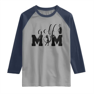 Proud Golf Mom Lifestyle Raglan Shirt Sports Gift Idea TS12 Sport Gray Navy Print Your Wear