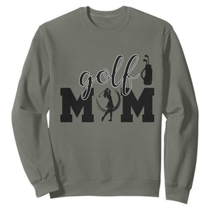 Proud Golf Mom Lifestyle Sweatshirt Sports Gift Idea TS12 Military Green Print Your Wear