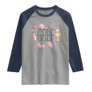Golf Mom Life Proud Raglan Shirt Sports Lover Gift TS12 Sport Gray Navy Print Your Wear