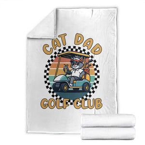 Cat Dad Golf Club Throw Blanket Funny Sports Lover Gift TS12 White Print Your Wear