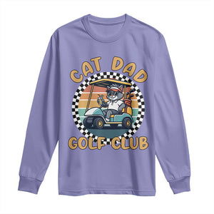 Cat Dad Golf Club Long Sleeve Shirt Funny Sports Lover Gift TS12 Violet Print Your Wear