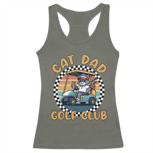 Cat Dad Golf Club Racerback Tank Top Funny Sports Lover Gift TS12 Military Green Print Your Wear