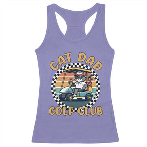 Cat Dad Golf Club Racerback Tank Top Funny Sports Lover Gift TS12 Violet Print Your Wear