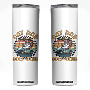 Cat Dad Golf Club Skinny Tumbler Funny Sports Lover Gift TS12 White Print Your Wear