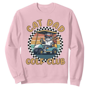 Cat Dad Golf Club Sweatshirt Funny Sports Lover Gift TS12 Light Pink Print Your Wear