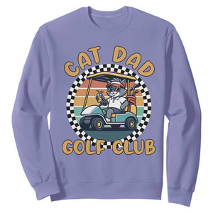 Cat Dad Golf Club Sweatshirt Funny Sports Lover Gift TS12 Violet Print Your Wear