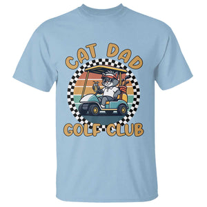 Cat Dad Golf Club T Shirt Funny Sports Lover Gift TS12 Light Blue Print Your Wear