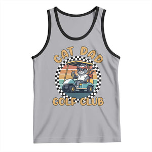 Cat Dad Golf Club Tank Top Funny Sports Lover Gift TS12 Athletic Heather Black Print Your Wear