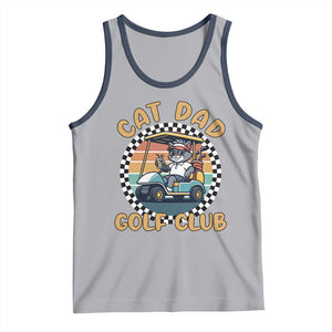 Cat Dad Golf Club Tank Top Funny Sports Lover Gift TS12 Athletic Heather Navy Print Your Wear