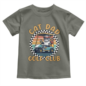 Cat Dad Golf Club Toddler T Shirt Funny Sports Lover Gift TS12 Military Green Print Your Wear