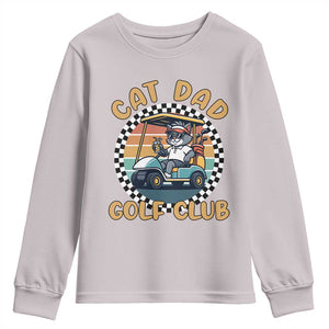 Cat Dad Golf Club Youth Sweatshirt Funny Sports Lover Gift TS12 Ice Gray Print Your Wear