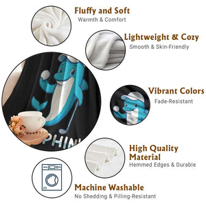 Golphin Dolphin Pun Throw Blanket Funny Golf Gift TS12 Print Your Wear