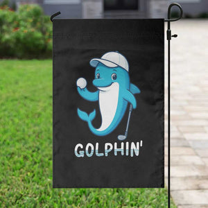 Golphin Dolphin Pun Garden Flag Funny Golf Gift TS12 Print Your Wear