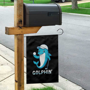 Golphin Dolphin Pun Garden Flag Funny Golf Gift TS12 Print Your Wear