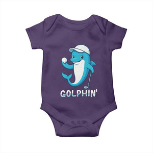 Golphin Dolphin Pun Baby Onesie Funny Golf Gift TS12 Purple Print Your Wear