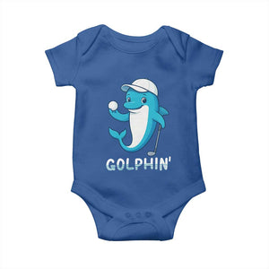 Golphin Dolphin Pun Baby Onesie Funny Golf Gift TS12 Royal Blue Print Your Wear