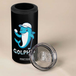 Golphin Dolphin Pun 4 in 1 Can Cooler Tumbler Funny Golf Gift TS12 Print Your Wear
