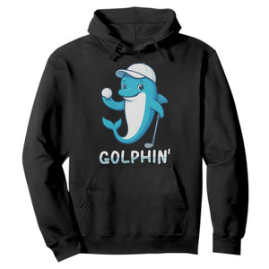Golphin Dolphin Pun Hoodie Funny Golf Gift TS12 Black Print Your Wear