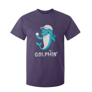Golphin Dolphin Pun T Shirt For Kid Funny Golf Gift TS12 Purple Print Your Wear