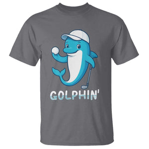 Golphin Dolphin Pun T Shirt Funny Golf Gift TS12 Charcoal Print Your Wear