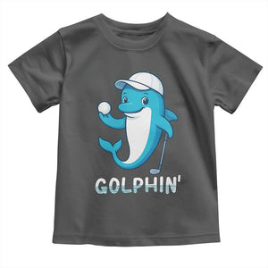 Golphin Dolphin Pun Toddler T Shirt Funny Golf Gift TS12 Dark Heather Print Your Wear
