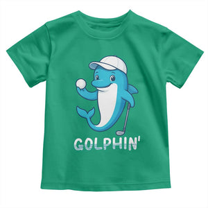 Golphin Dolphin Pun Toddler T Shirt Funny Golf Gift TS12 Irish Green Print Your Wear