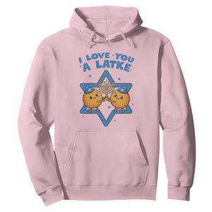 Funny Hanukkah Hoodie I Love You A Latke Gift TS12 Light Pink Print Your Wear