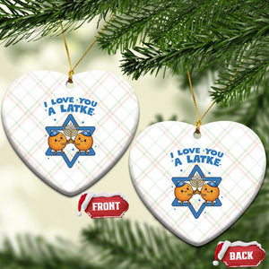 Funny Hanukkah Ceramic Ornament I Love You A Latke Gift TS12 Print Your Wear