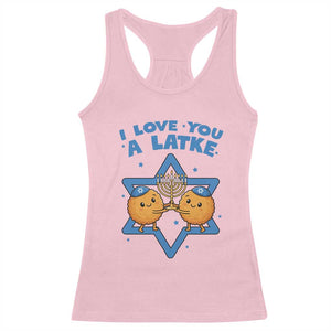 Funny Hanukkah Racerback Tank Top I Love You A Latke Gift TS12 Light Pink Print Your Wear