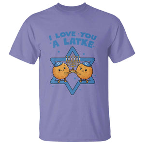 Funny Hanukkah T Shirt I Love You A Latke Gift TS12 Violet Print Your Wear