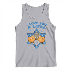 Funny Hanukkah Tank Top I Love You A Latke Gift TS12 Athletic Heather Print Your Wear