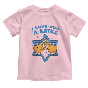 Funny Hanukkah Toddler T Shirt I Love You A Latke Gift TS12 Light Pink Print Your Wear
