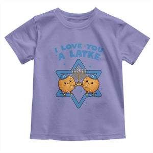Funny Hanukkah Toddler T Shirt I Love You A Latke Gift TS12 Violet Print Your Wear